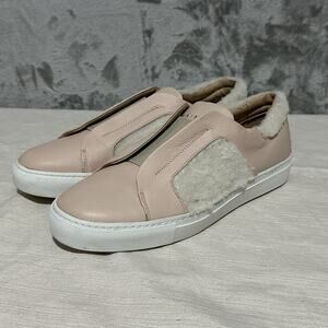 Anthropologie Maimai Leather Sneakers Womens EU 40 US 9.5 Pink Elevated Basics